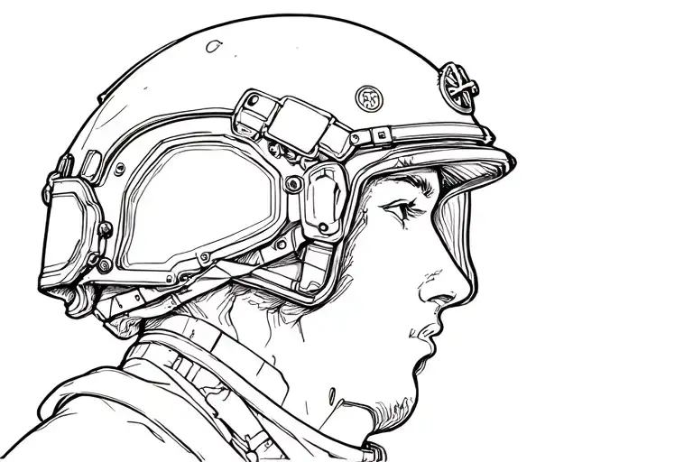 Military Helmet Adorned