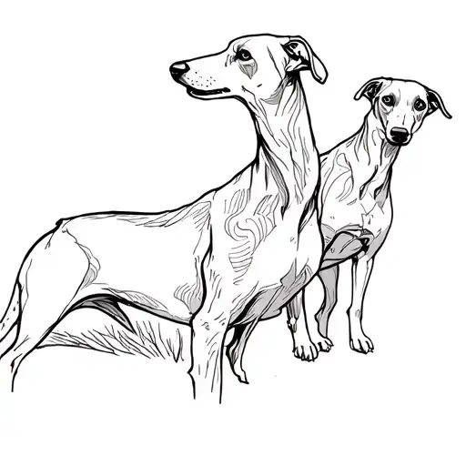 Two Greyhounds