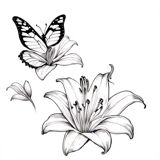 Lily And Butterfly