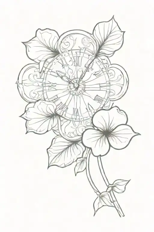 4 Leaf Clover Shaped Clock