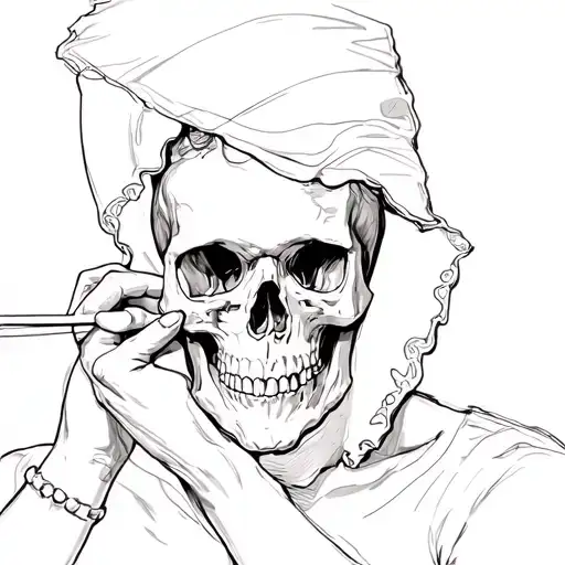 Mask Being Pulled Off Revealing Skull Underneath