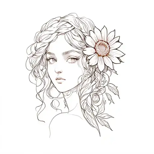 Tallulah With A Flower Intertwined