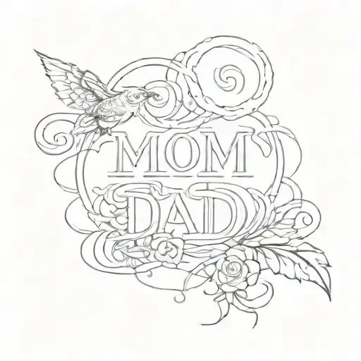 Mom Dad Written
