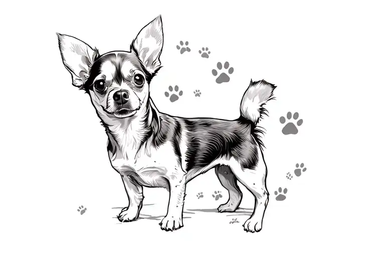 Chihuahua Paw Prints