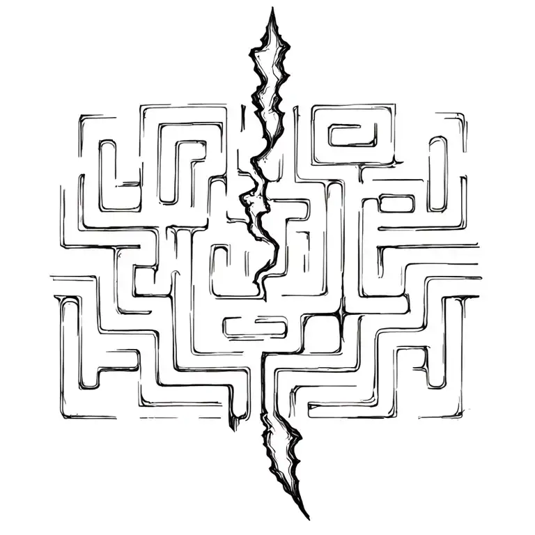 Maze Torn In Half