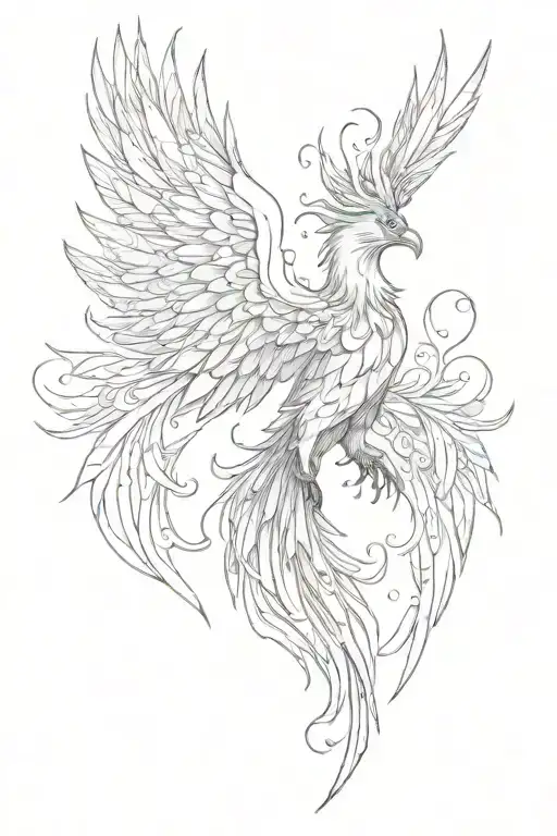Phoenix With Wings Out