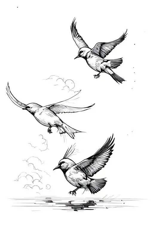 Birds Flying