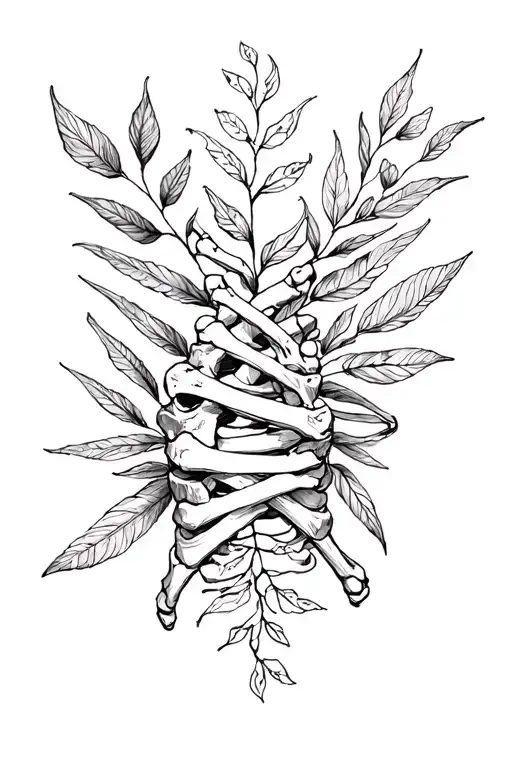 Foliage And Bones Wrapped