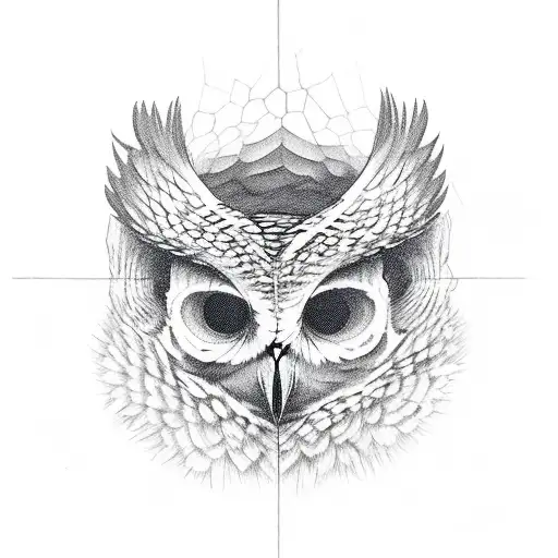 Owl Skull Skeleton With Cracks In The Bone