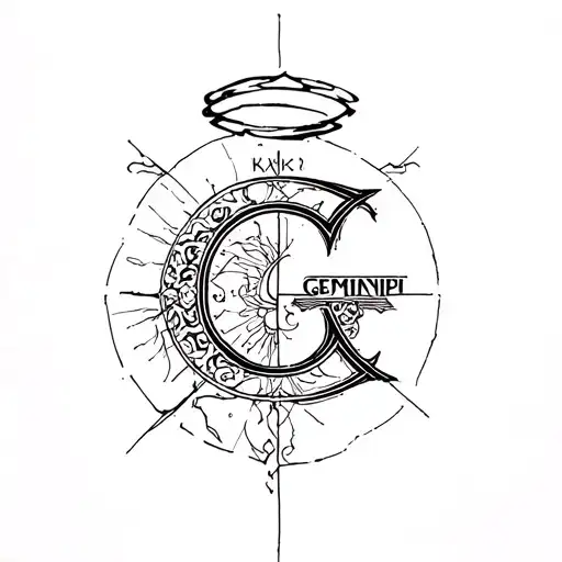 The Word Geminipi With A Halo Over The G