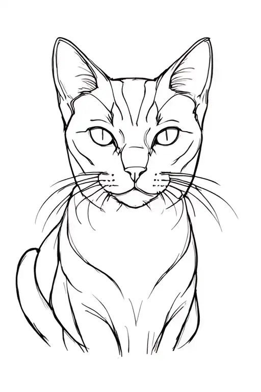 Cat Silhouette Formed With R And F