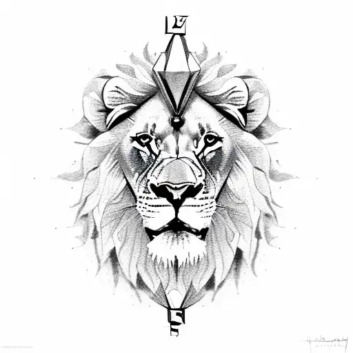 Lion With Compass