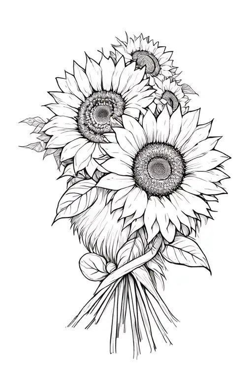 Lion Sunflower Bouquet Wrapped