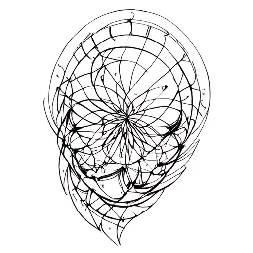 Illustrate For Me A Tattoo That Represents Autism With Geometric Fractals