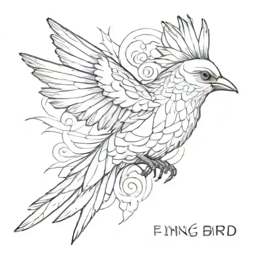 Flying Bird White A Human Face On The Back Of It