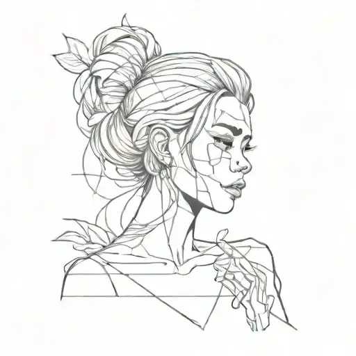 Girl Minimalism Sketch Style
