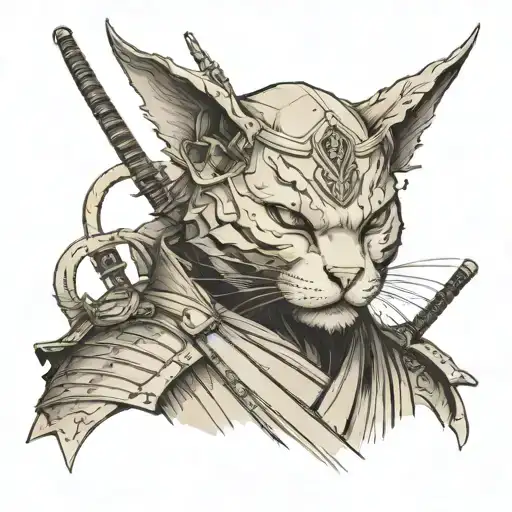 Bald Cat Samurai