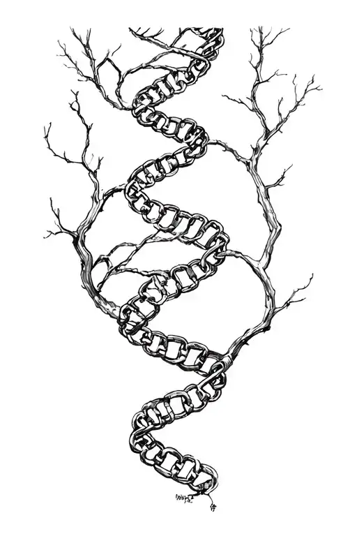 Dna Chain And Tree