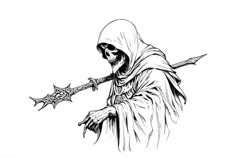 Grim Reaper Half Sleeve