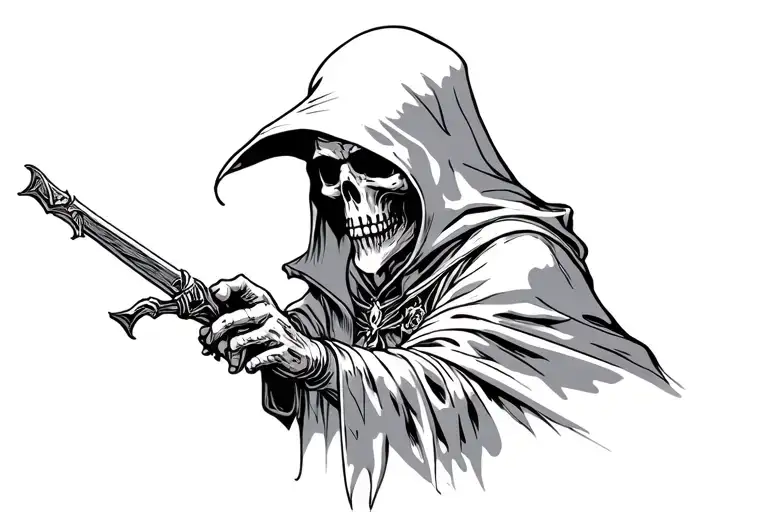 Grim Reaper Half Sleeve