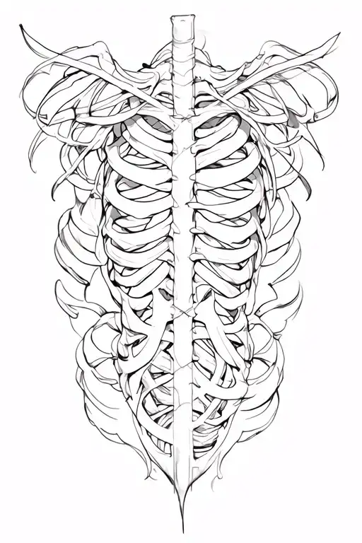 Full Back Tattoo Going Into Chest And Ribs