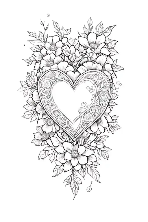 Hearts And Floral Traditional Style