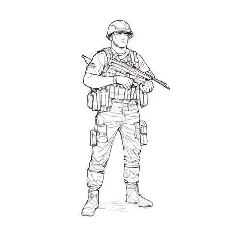 A Soldier Posing For A Photo