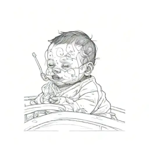 A Baby In A Hospital Bed