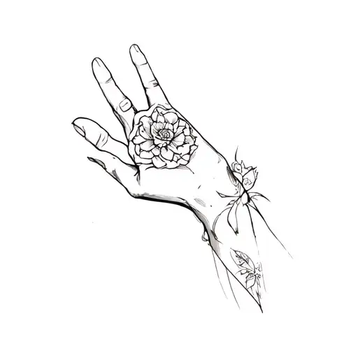 A Hand With Tattoos On It