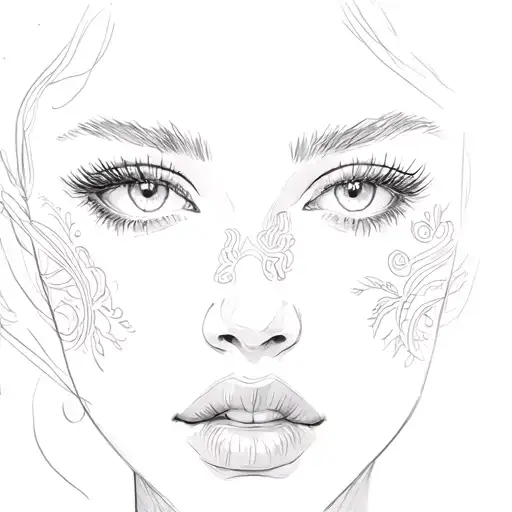 A Close Up Of A Woman's Face