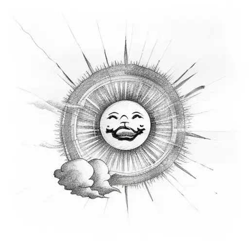 Sky With Clouds Sun Fire Rain