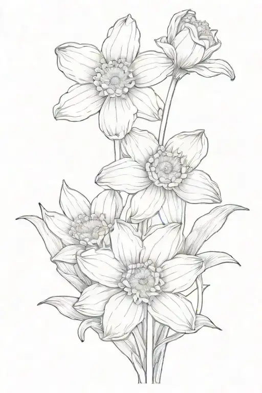 1 Daisy And 1 Daffodil