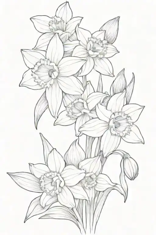 1 Daffodil And 1 Daisy