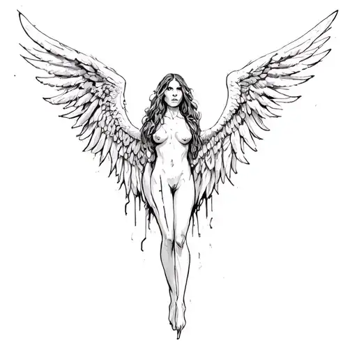 Rotting Angel Wings Spread Wide