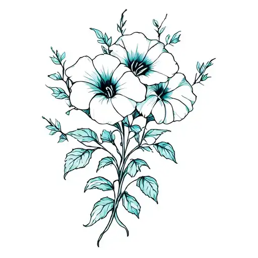 Cosmos And Morning Glory Vine