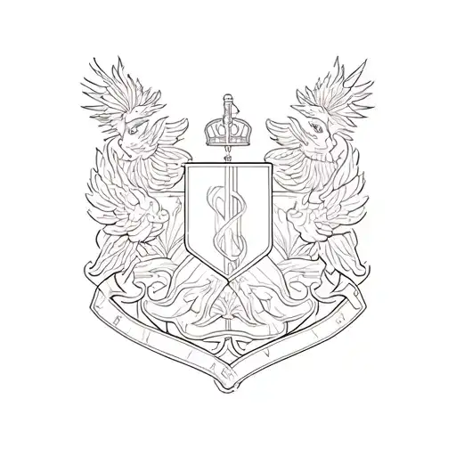 Nigeria Coat Of Arms Tattoo Design