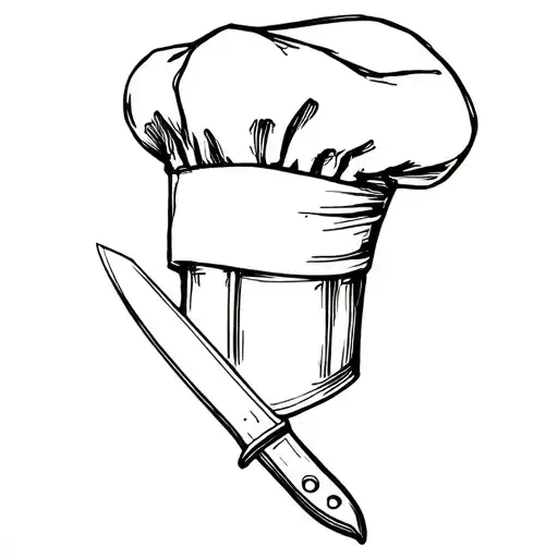 Chef's Hat And Knife