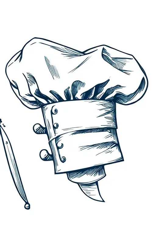 Chef's Hat And Knife