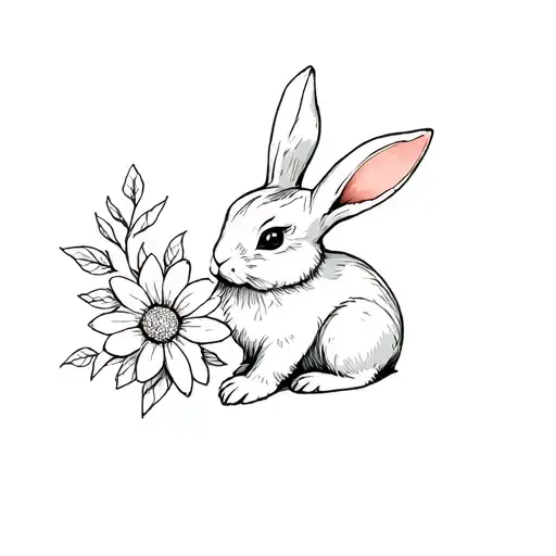 Panpan The Rabbit And Flower