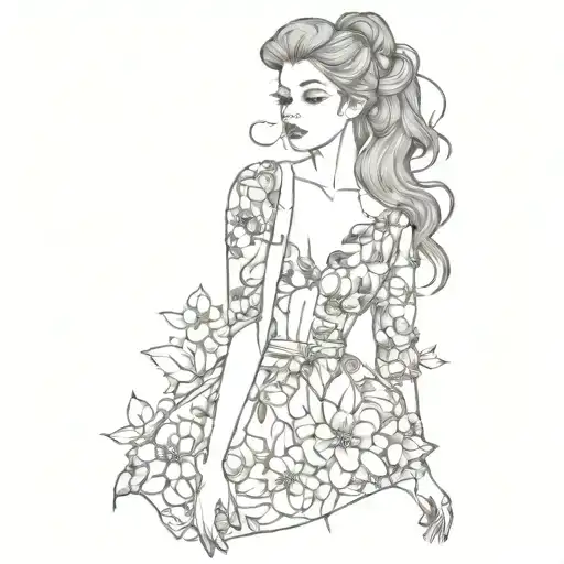 A Girl In A Floral Dress
