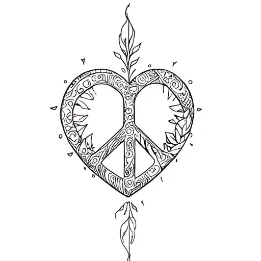Peace Sign And Heart