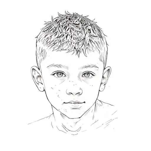 A Young Boy With Short Hair