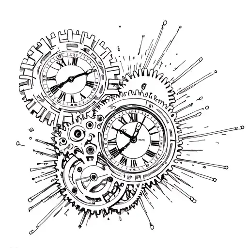 Exploding Gears Grandfather Clock