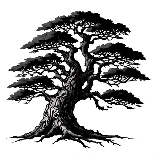 Tree With Carved Initials