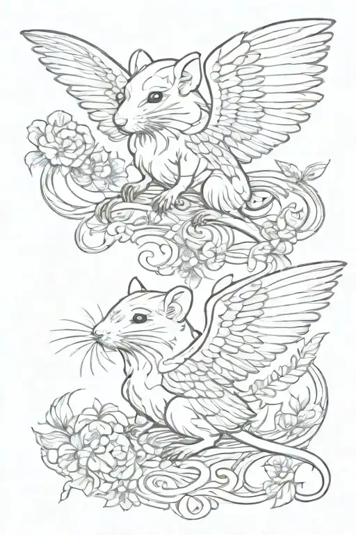 Fantasy Style Rats With Wings