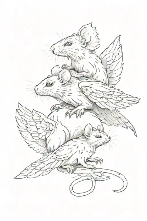 Three Rats With Wings