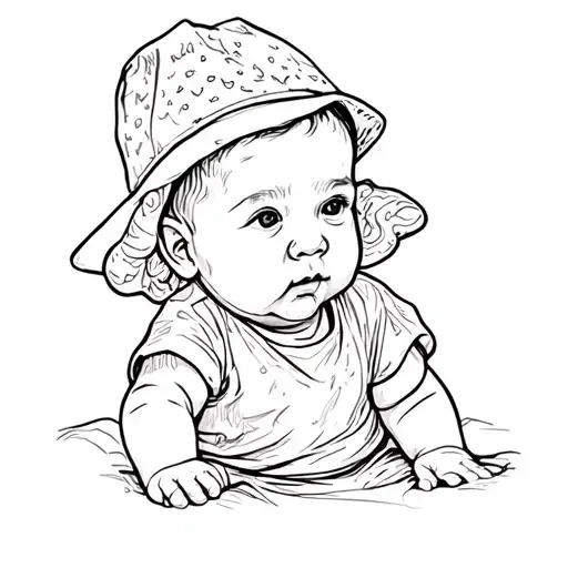 A Baby Wearing A Hat