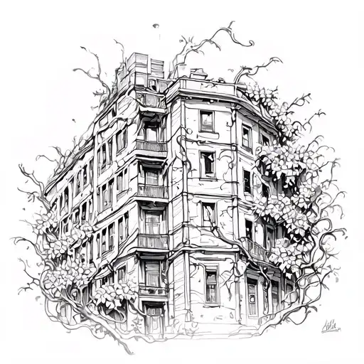 Vines Weaving Around Buildings