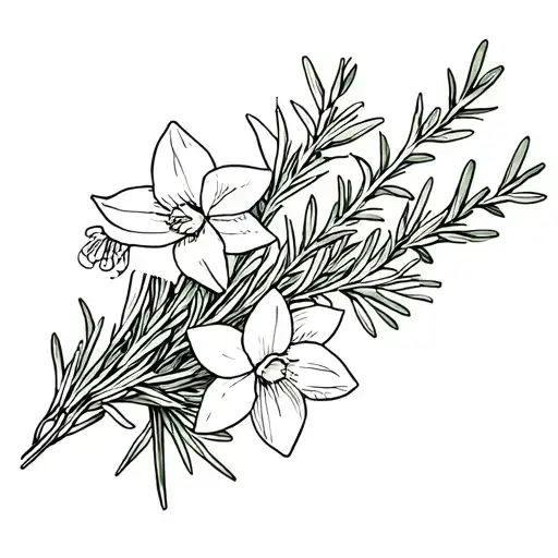 Rosemary And Daffodils Bouquet