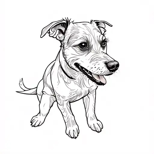 A Dog Line Art